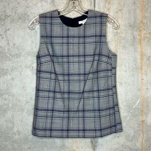 Lewit Top Size‎ 6 plaid purple gray blue black